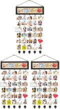 Bikoney Picture Frames Collage Wall Decor Hanging Photo Display Multi Pictures Organizer with Wood Bulletin Board Photo Board 30 Clips and 6 Pushpins for Home and Dorm Room Decor (Black) (Pack of 3) by Bikoney
