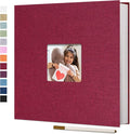 Vienrose Large Photo Album Self Adhesive for 4x6 8x10 Pictures Linen Scrapbook Album DIY 40 Blank Pages with A Metallic Pen | Linen Cover, Scrapbook, Fits 4X6 8X10 Pictures, Metallic Pen Included, Diy by Vienrose