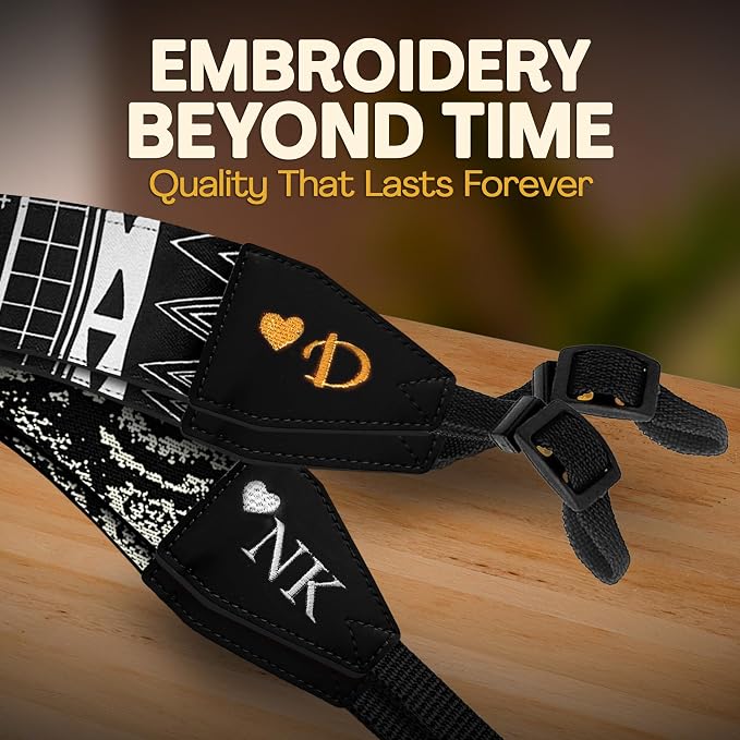 Art Tribute Custom Camera Strap Faux Sneakskin - Add Your Text and We Make It Especially For You Get Your Own Personalized Gift Camera Strap, No Shipping Cost! - Image 4
