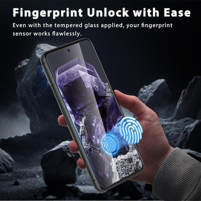 3 Pack Tempered Glass Screen Protector for Google Pixel 8, Case Friendly | HD Clear, Fingerprint Compatible, Responsive Touch, Scratch Resistant, Smooth Glass Feel, Precise Edge Fit, Easy Installation - Image 2