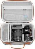 RAIACE Hard Case Compatible with Sony Alpha 7 II III IV/7R V Camera, for Nikon, for Canon, for Pentax and More. Large Capacity With Mesh Pocket for Lens, Charger, Cables, Cards and Accessories.-Gray by RAIACE