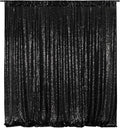 Poise3EHome Black Sequin Backdrop,8FT x 10FT Sequin Photography Backdrop Curtain for Party Decoration by Poise3EHome