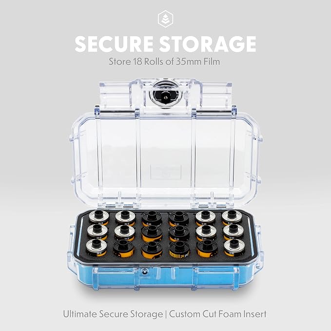 Evergreen 35mm Film Storage Case | Holds 18 Rolls | Preserve and Protect Your Film | Waterproof, Crushproof, & Freezer-Safe (Film Not Included) (Yellow) - Image 3