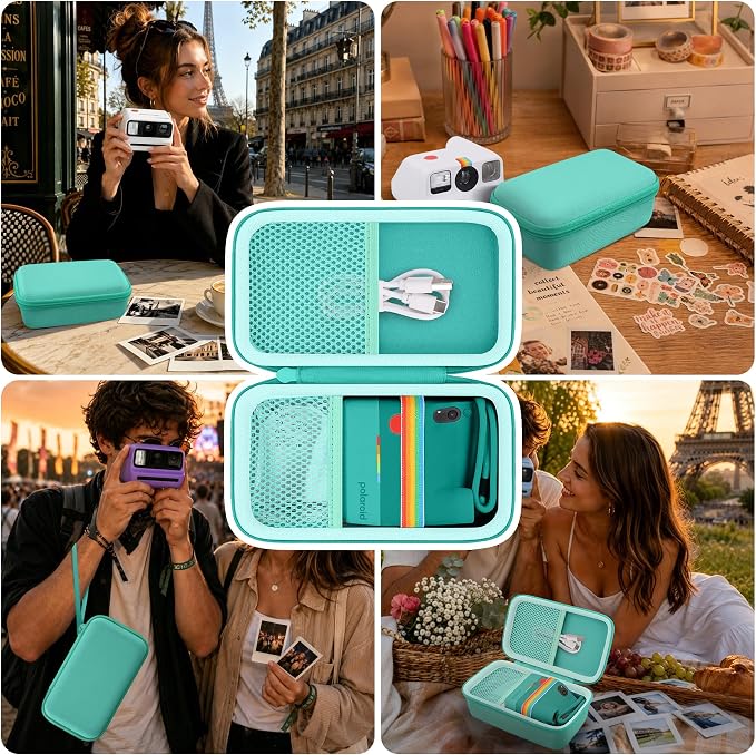khanka Case for Polaroid Go Generation 3 Mini Instant Camera,Mint Green | Fits for Polaroid Go Generation 2(6282),Accessory Storage Pocket, Travel-Ready Portable Storage,Case Only - Image 7