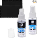 Camkix Lens and Screen Cleaning Kit - 2X Cleaning Spray 2X Microfiber Cloth - Perfect to Clean The Lens of Your DSLR and Compatible with Your Camera, Smartphone, Tablet, Notebook, etc. by CamKix