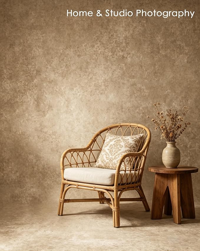 Beige Abstract Photography Backdrop 5x7ft,Vintage Photo Background for Professional Studio Portrait,Newborn Baby Shower,Maternity Shoots,Product Display,Backdrop for Content Creation & Live - Image 6