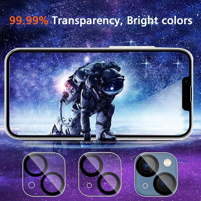 Ferilinso 3 Pack Screen Protector for iPhone 14 / iPhone 13, Tempered Glass | 9H+ Hardness, Military-Grade Shatterproof, HD Clear, Case Friendly, Easy Installation Bubble Free, with Camera Lens Protector - Image 2