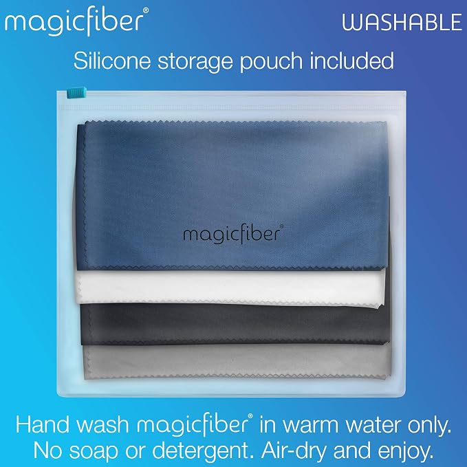 MagicFiber Soft Microfiber Glasses & Sunglasses Pouch Case, Eyeglass Bag | Built-In Cleaning Cloth, Slim Eye Sleeve or Jacket for Men & Women, Reading Glasses - Image 6