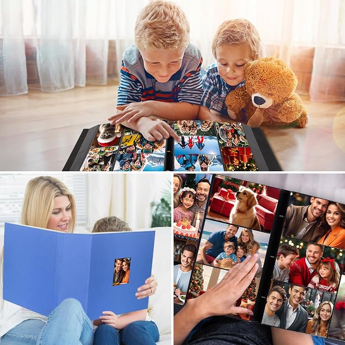 Extra Large Capacity 4x6 Photo Album, Holds 1000 Photos, Blue | Linen Hardcover, Horizontal & Vertical 4x6 Pockets, Removable Acid-Free Pages, Front Display Window, Family, Wedding & Travel - Image 8