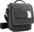 Mirrorless Camera Shoulder Bag Small Messenger Case Waist Bag Compatible for Canon (BlackH, Small) by Besnfoto