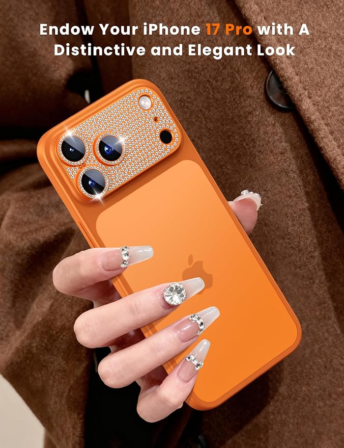 Hoerrye for iPhone 17 Pro Camera Lens Protector - Bling Diamond | Military Grade Protection, Keep Lens Original Design, 9H Tempered Glass Camera Cover Screen Protector - Image 3
