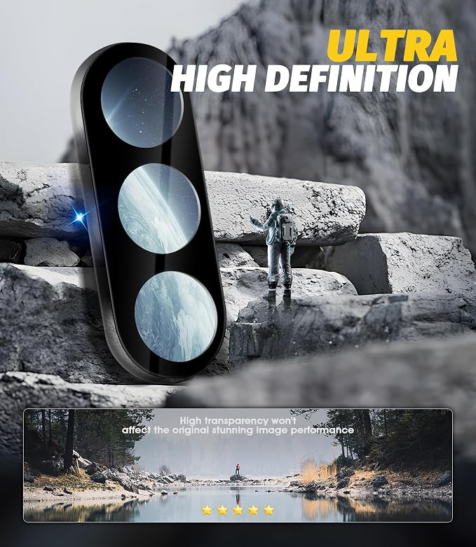 Orzero (4 Pack) Camera Lens Protector Compatible for Samsung Galaxy S26/S26 Plus, Protector de Cámera Tempered Glass 9H Precise Camera Cutouts Anti-Scratch Does Not Affect Night Shots and Flash - Image 6