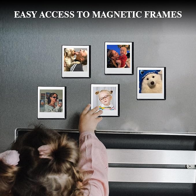 Go Magnetic Picture Frame for Polaroid Go Gen2/Gen3 Instant Camera | Picture Frame for Polaroid Go Fits 2.12x2.62 Inches Films, Magnets for Refrigerator with Transparent Cover, Black, 20 Pack - Image 4
