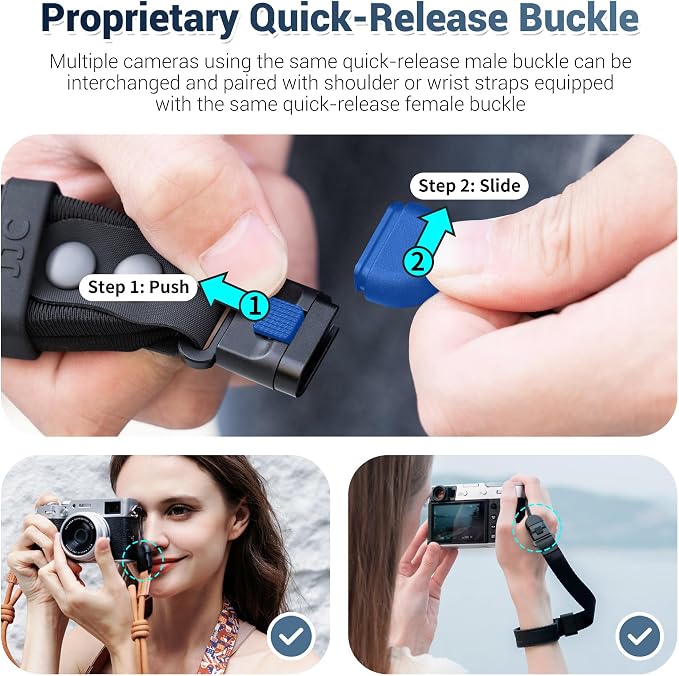 JJC Camera Hand Wrist Strap for Sony ZV-1 ZV-1F ZV-E1 RX100 VII, Ricoh GRIV | Soft Strap for Sony ZV1 ZV1F ZVE1 Ricoh GR IV GR III GR4 GR3 Canon PowerShot V1 SX740 HS & More Mirrorless Digital Cameras - Image 8