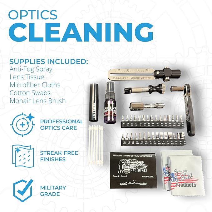 Torque Driver Kit – Optics Care Edition: Adjustable Torque Wrench with Professional Lens Cleaning Kit, S2 Bits & Cordura Pouch – Precision Instrument Maintenance Set - Image 6