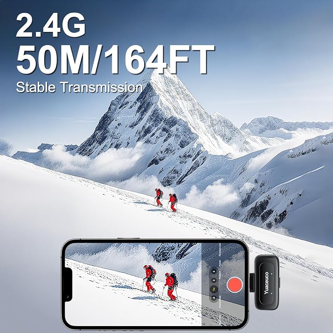 Mini Wireless Microphone for iPhone Android Tablets | with Noise Reduction, 30h Charging Case, 3 Voice Changer, Plug & Play Mini Mic for iPhone Vlogging, Video Recording, Podcast - Image 8