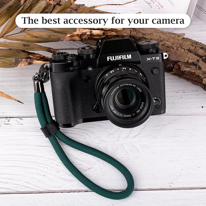 VOVMOEYA Camera Wrist Strap Rope,Camera Hand Strap Compatible with Fujifilm Nikon Canon Sony DSLR Camera - Dark Green - Image 5