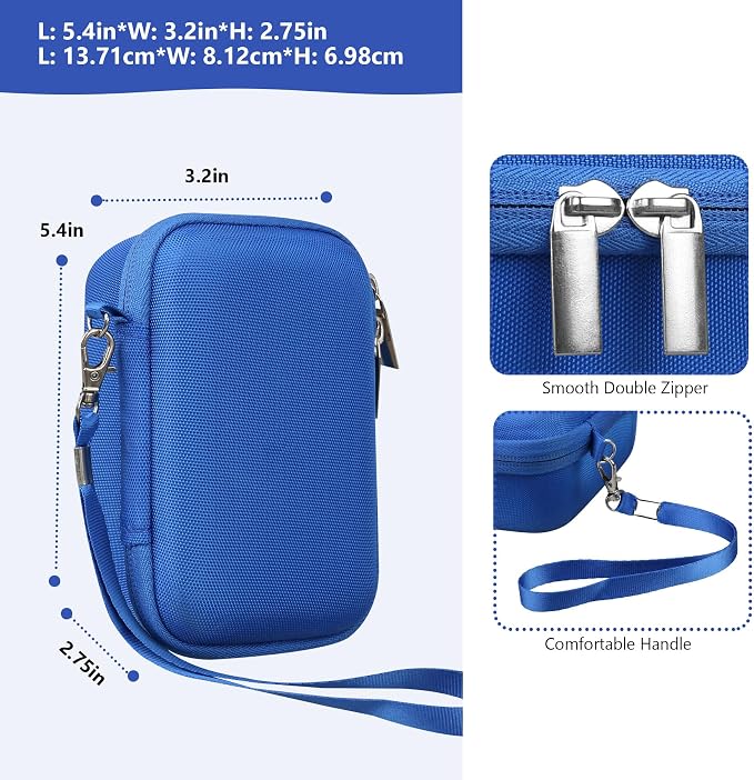 Carrying Case for Canon PowerShot SX740 HS, SX730 HS Camera, Blue | SX720 HS, SX620 HS, G7 X Mark III, G7 X Mark II Digital Camera, Storage Holder Travel Bag with Mesh Pocket for Battery Pack - Image 3