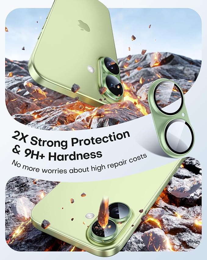 TAURI 2 Pack for iPhone 17 Camera Lens Protector, Sage | Full Coverage Military-Grade Shatterproof, Upgrade AR Anti-Reflection Ultra Clear Transmission & Case Friendly - Image 3