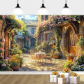 15X10ft Italian Theme Backdrop Italy Town Street Backdrop for Photography, Europe Village Town Landscape Photography Background Garden Tea Party Barnner Photo Studio Props, Color-2 by DRGILAU