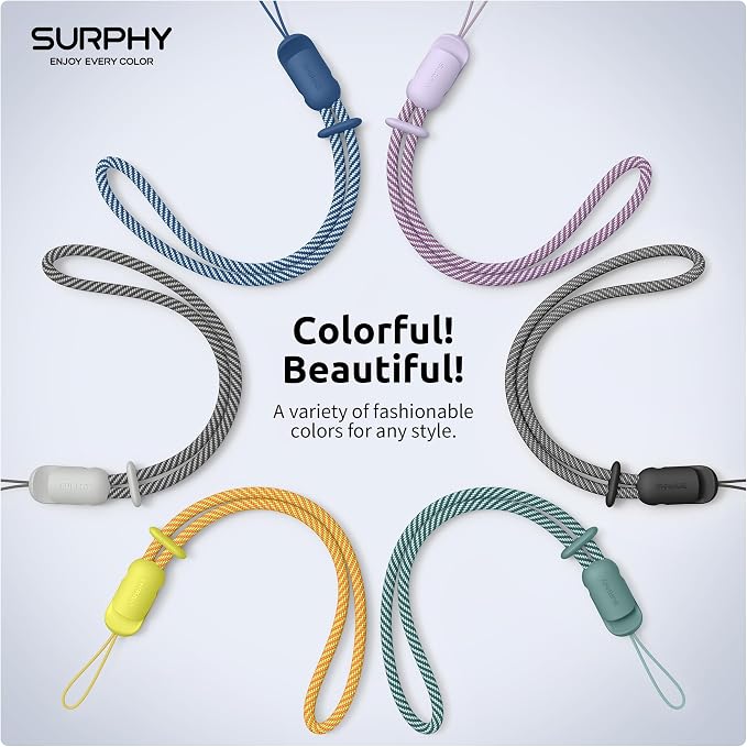 SURPHY 3 Pack Phone Wrist Strap, Phone Lanyard with Cellphone Tether Tab | Phone Strap Charm, Camera Wrist Strap with 2-Color Braided, Phone Wristlet, Wrist Lanyard for Case - Image 6