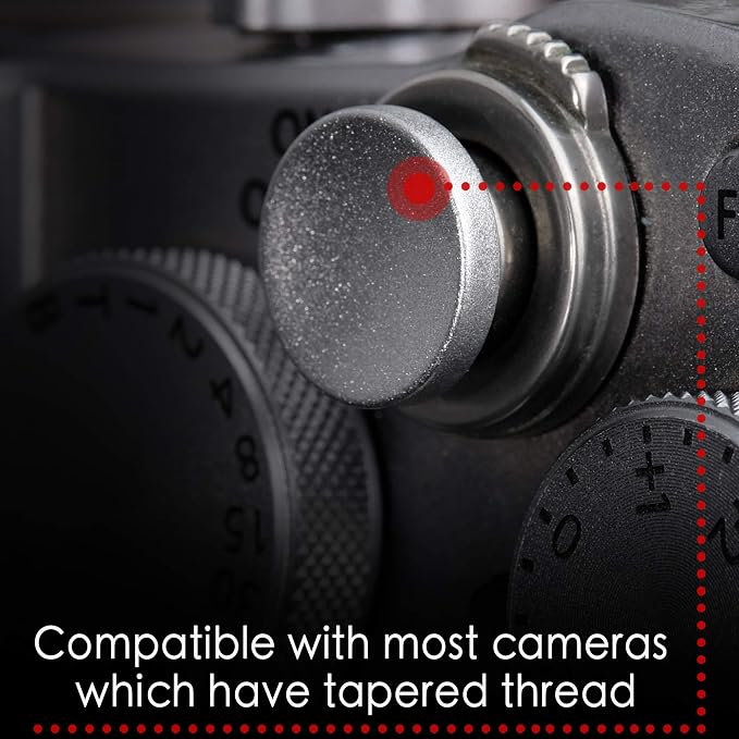 Silver Soft Shutter Release Button - Pure Copper for Fuji X100VI X100V XT5 | 2-Pack soft shutter release button, Anti Shake, Multi-Color, for Nikon Zf Leica Canon Fujifilm, Street Travel Daily - Image 5