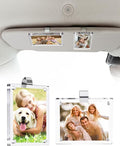 2Pcs 3"x3.5" Magnetic Car Visor Photo Holders - Strong Clip-on Picture Frames for Sun Visor - Personalized Photo Display for Family, Pets & Memories - Car Accessories Christmas Gift with Secure Clips. by ESVNE