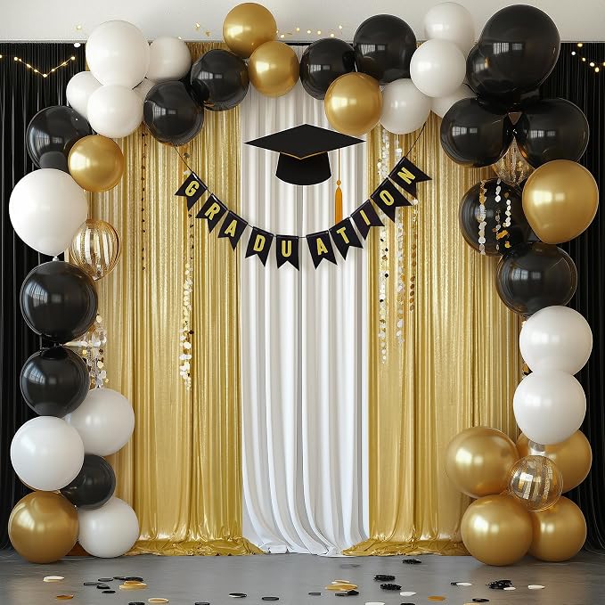 Outpain 10x10ft Gold Sequin Backdrop Curtains, Wrinkle Free Glitter Backdrop Drapes for Wedding Parties Photography Stage Decor, Non-Shedding 2 Panels Set (5x10ft Each) - Image 7