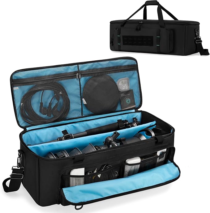 samdew 30'' Tripod Travel Bag, Photo Studio Equipment Case, Soft Bag Only | Large Photography Organizer with Secure Buckles & Lens Storage Pocket, for Light Stand, Monopod, Mic Stand, Camcorder & More by samdew