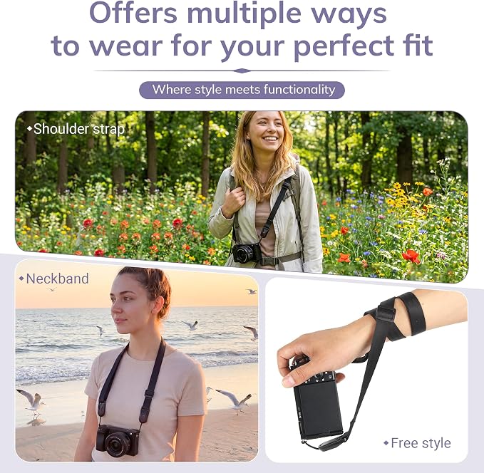 Camera Strap Neck Shoulder Strap with Quick Release Buckles for DSLR SLR - Image 5