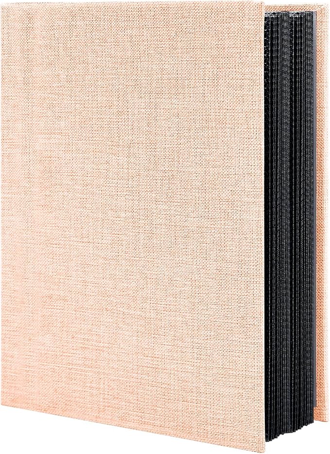Photo Album 4x6 100 Pockets for Wedding Gifts,Linen Hardcover Picture Albums for Family Anniversary Baby Vacation Pictures by HoneyTolly