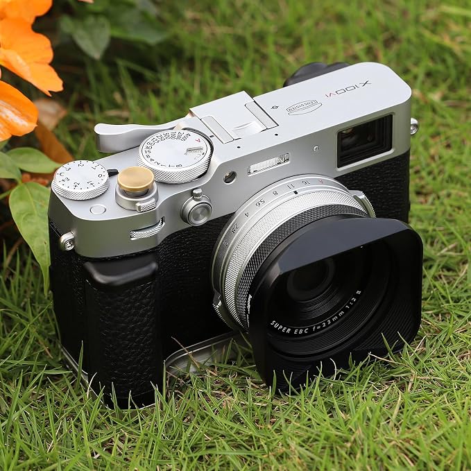 Haoge THB-X2S Metal Hot Shoe Thumb Up Rest Hand Grip for Fujifilm X100VI Fuji X100V Camera Silver - Image 3