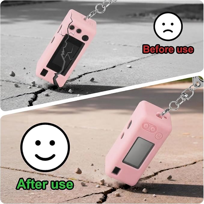 Silicone Case for Kodak CHARMERA Millennium Keychain Mini Digicam Blind Box | Soft Keychain Camera Sleeve, Precise Cutouts, Case-On Charging & SD Card Access, For Collectors & Daily Carry, Pink - Image 4