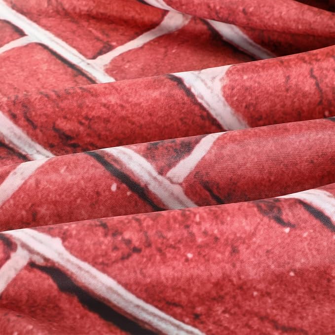 15 x 10 ft Red Brick Wall Backdrop Fabric Brick Photo Background | Large Polyester Brick Backdrop Cover for Photoshoot Home Fireplace Decoration, Newborn Birthday Party Decor - Image 2