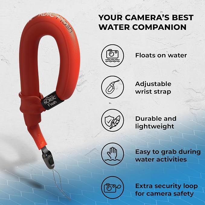 Nordic Flash Waterproof Phone & Camera Float Wrist Strap for Underwater | Waterproof Float Strap Compatible with GoPro Hero 13, Insta360 X4, DJI Action 5 Pro, iPhone, OM System TG-7 & Kodak WPZ2 - Image 8