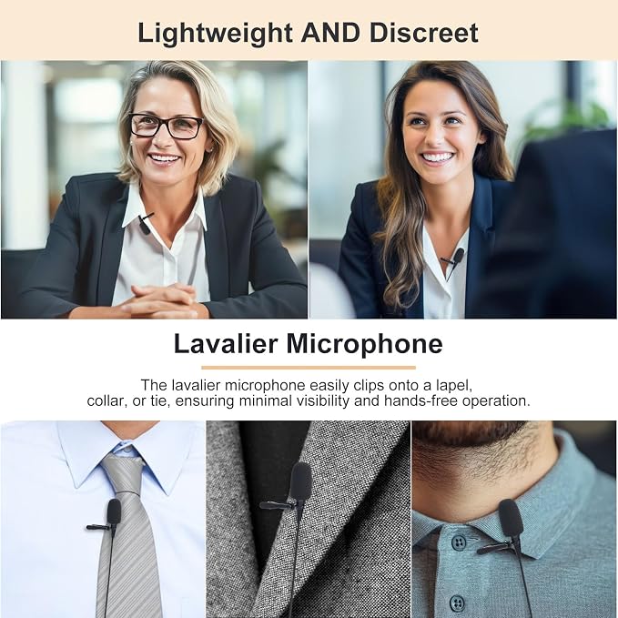 Lavalier Microphone, Cardioid Condenser Clip On Microphone, Lapel Microphone Compatible with Shure Microphone Wireless System, Mini 4 Pin XLR Plug, Ideal for Lectures, Theater, Actors - Image 6