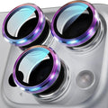 YWXTW Camera Lens Protector for iPhone 16 Pro/iPhone 16 Pro Max, [1 Step Installation Tray] Tempered Glass Screen Protector Metal Individual Camera Cover Accessories Case Friendly (Multi-Coloured) by YWXTW