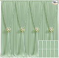 10 Panels Sage Green Backdrop Curtain for Parties Wrinkle Free Dark Green Photo Curtains Backdrop Drapes Fabric Decoration for Weding Baby Shower Birthday Party Photography 50ft(W) x 10ft(H) by Tao-GePartyDecorations