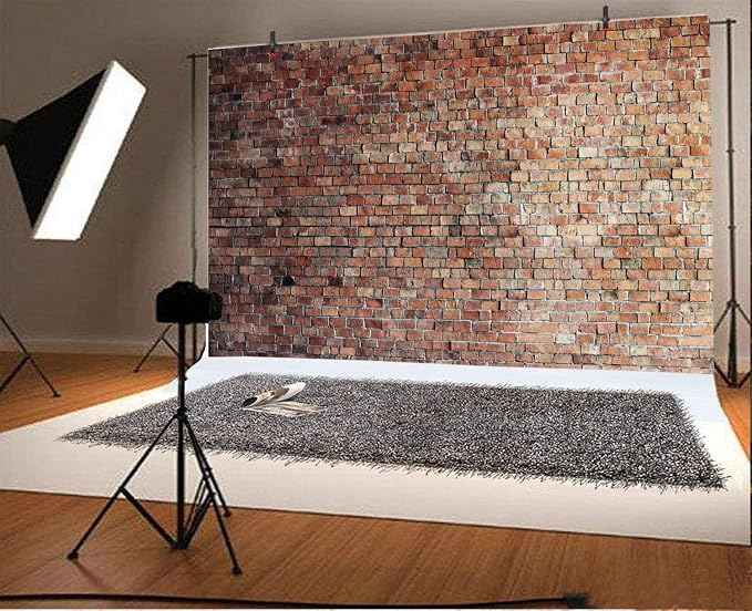 8x6ft Vintage Red Brick Wall Photo Backdrop Newborn Baby Girls Adults Portrait Photography Background Wallpaper Photo Studio Props - Image 2