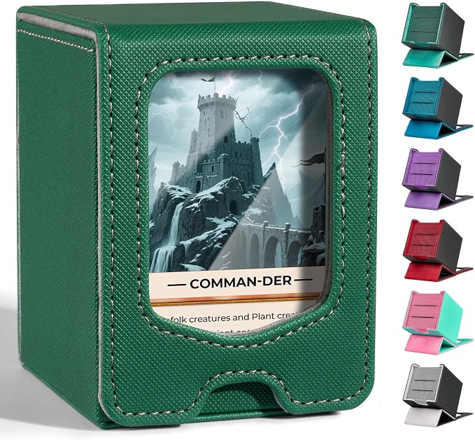 Fabmaker Deck Box Compatible with MTG Commander,Comman-der Deck Box Storage | Trading Card Storage Box with Comman-der, Fits 100 Double-Sleeved Cards, Card Box Compatible with Magic the Gathering by Fabmaker