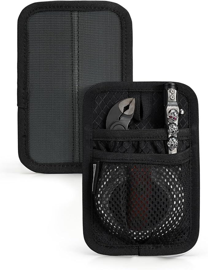 TACTICAL_GEEK EDC Organizer Board, Anti-Slip Elastic Woven Board, Utility Bag Insert Panel for Small Gear, Backpack Accessories (TCM4-Black) by TACTICAL_GEEK