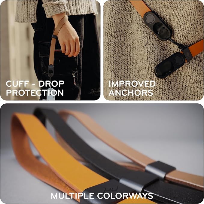 Peak Design Leather Camera Strap – Full-Grain Tan, 46.65" Cross-Body, Quick Release, 100 lb Capacity, for Photographers - Image 4