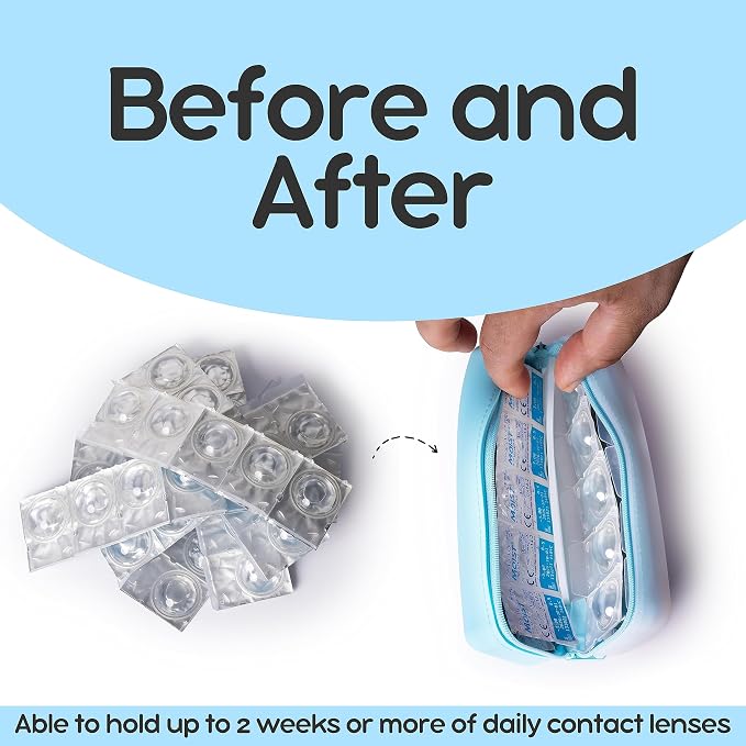 Daily Contact Lens Travel Case, R&L Labels, 30-Lens Holder (White) - Image 6