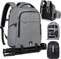 Camera Backpack Camera Bag for Photographers DSLR SLR Mirrorless Camera Cases with Waterproof Rain Cover & Laptop Compartment Fits 14 Inch Laptop,Anti Theft Travel photography backpack,Grey by RAINSMORE