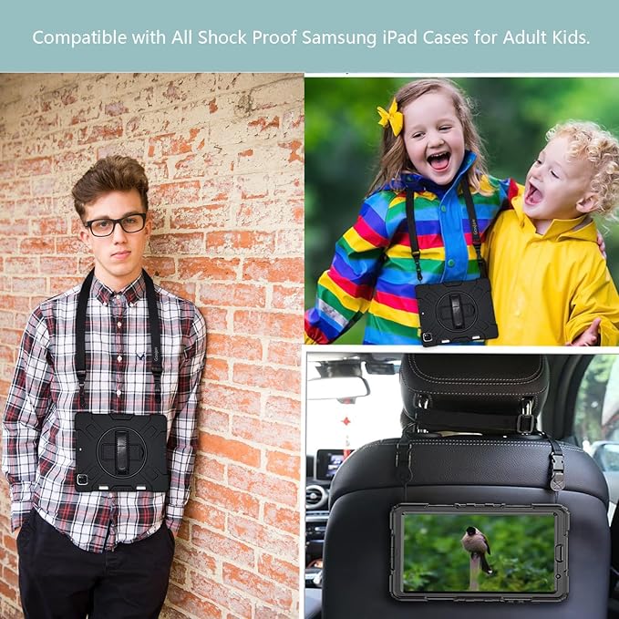 3 Pack Adjustable Shoulder Strap, iPad Strap Nylon Neck Lanyard | for iPad/Samsung Tablet Case,Camera Binocular Crossbody Laptop Luggage Bag - Image 3