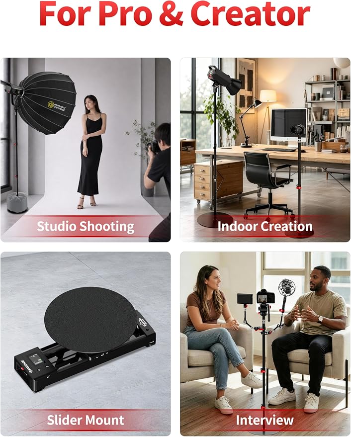 IFOOTAGE Cobra RB-A500,79" Round Base Monopod,Heavy-Duty Floor Stand with Weighted Base, Adjustable Height, Light Stand for Studio, Base Diameter: 50 cm / 19.7 in - Image 6
