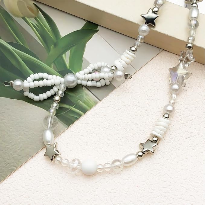 Beaded Camera Wrist Strap Cute Digital Camera Charm Lanyard Phone Chain Keychain Beaded Phone Lanyard Bag Charm - Image 8