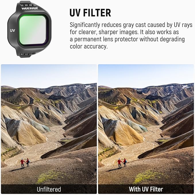 NEEWER UV Filter Compatible with DJI Mini 5 Pro Drone, Snap On Protective Filter Camera Lens Protector Multicoated Optical Glass Aerial Photography Accessories - Image 3