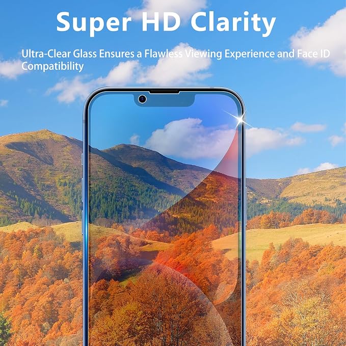 3 Pack Screen Protector Designed for iPhone 16e / 17e with 3 Pack Tempered Glass Camera Lens Protector,Ultra HD Clear,9H Hardness,Easy Install - Case Friendly,Scratch Resistant - Image 6