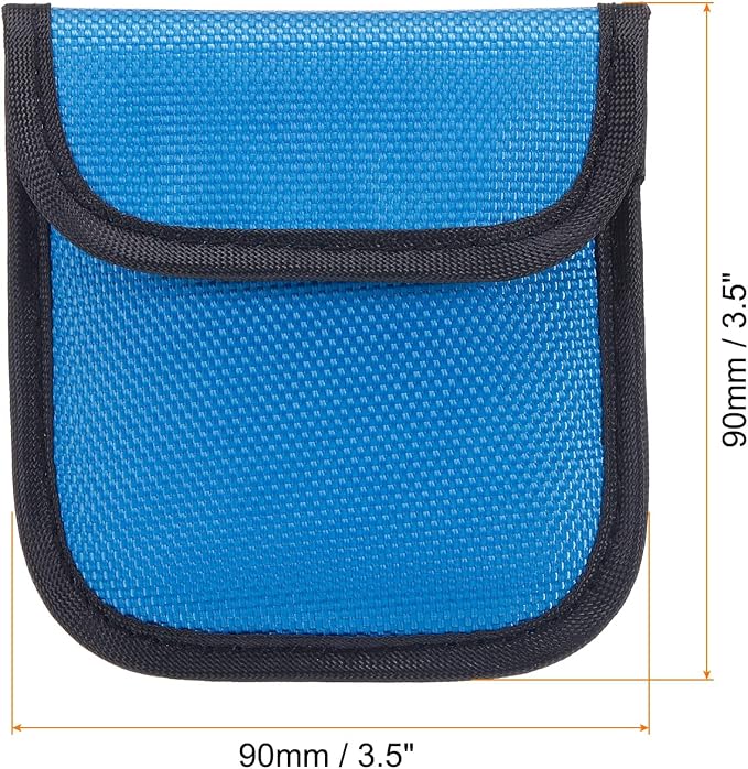 PATIKIL 2 Pcs Lens Filter Case, Camera Filter Case Portable Lens Filter Pouch Photography Fit Camera Bag Coat Pocket Drone for 25mm-58mm, Blue - Image 2
